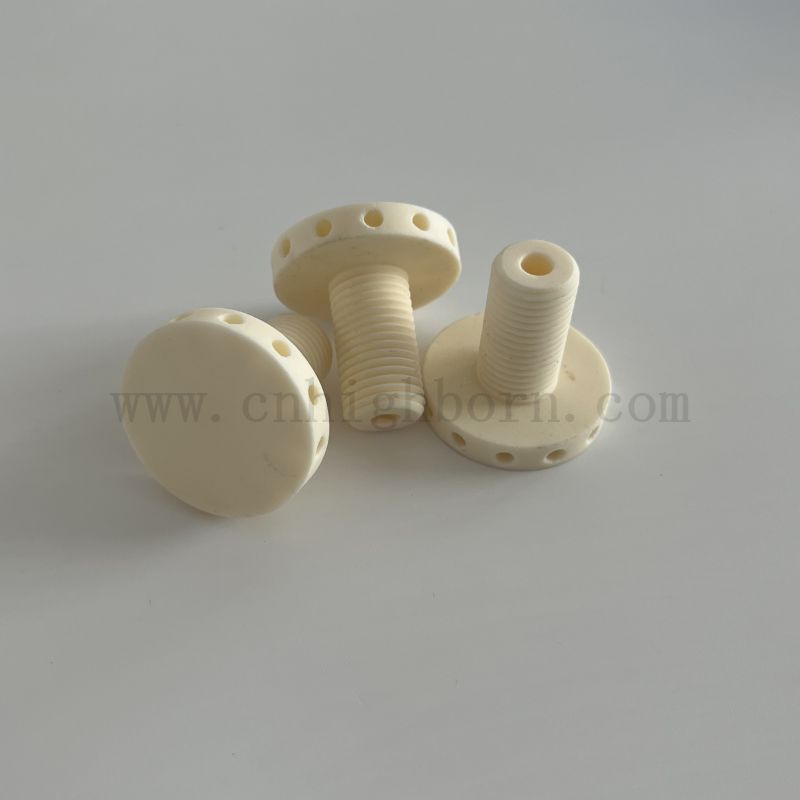 99% Al2O3 Ceramic Screws Alumina Fasteners Bolt Nut Wear Resistance
