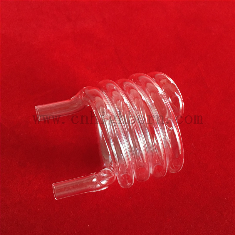 Customized Heat Resistance Transparent Helical Quartz Glass Tube