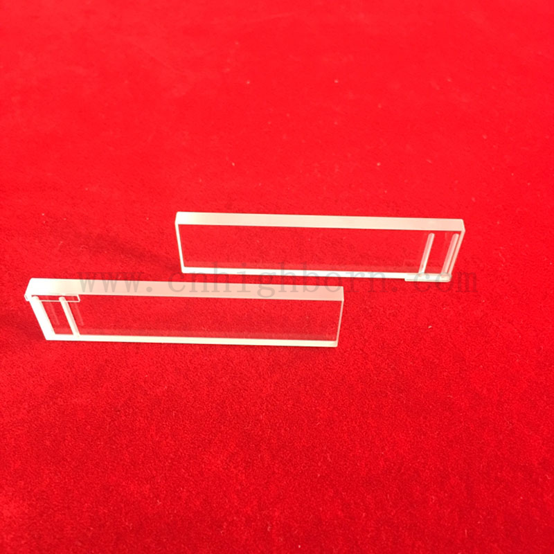 Transparent Special CNC Parts Fancy Quartz Slotted Plate