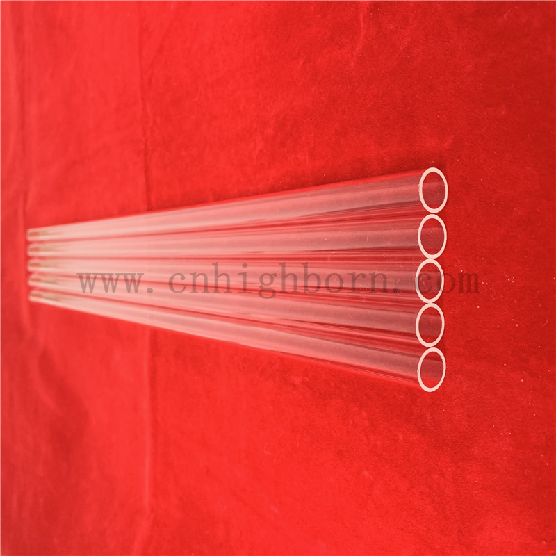Customized Size Transparent Quartz Fused Glass Tubing