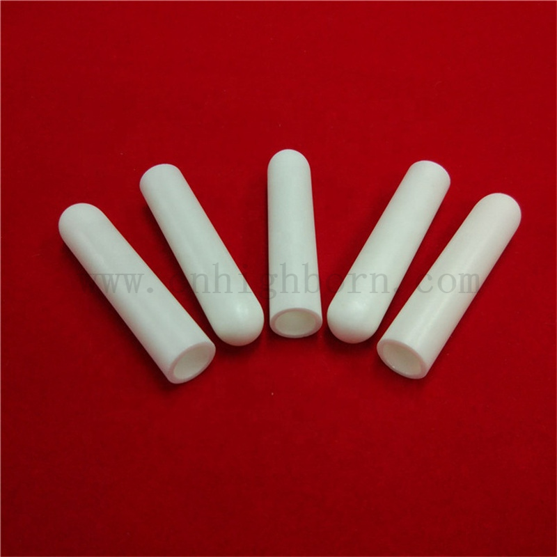 Customized One End Sealed Zirconia Tube ZrO2 Ceramic Pipe