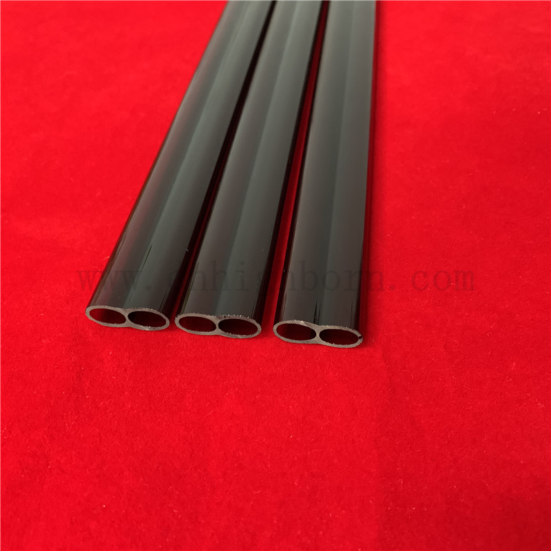 Heat Resistance Customized Infrared Ruby Silica Quartz Glass Tube