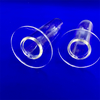 Customized Transparent Quartz Flange Tube Round Bottom Clear Silica Glass Pipe