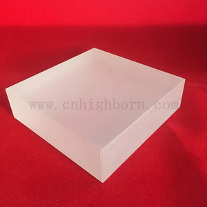 Large Fused Silica Quartz Square Plate Opaque Frosted Quartz Plate