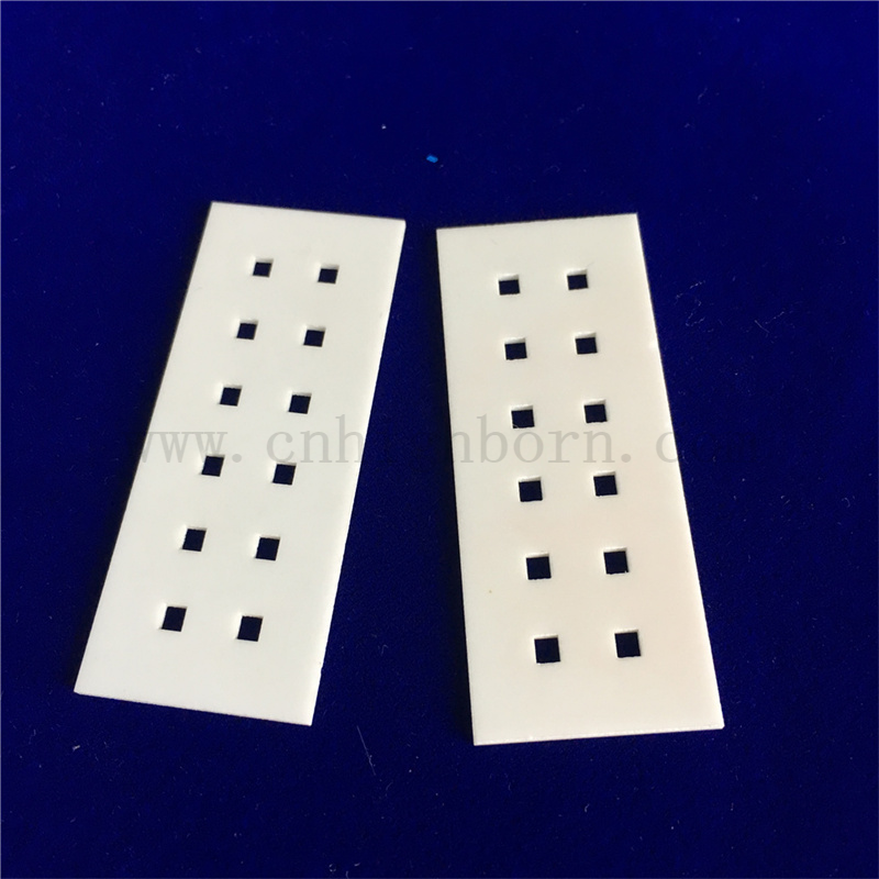 Customized 99 Alumina Punch Hole Sheet Insulation Al2O3 Ceramic Substrate