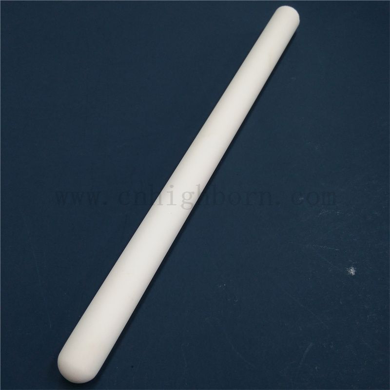 Customized 99 Alumina Protective Tube Insulation One End Sealed Al2O3 Ceramic Pipe