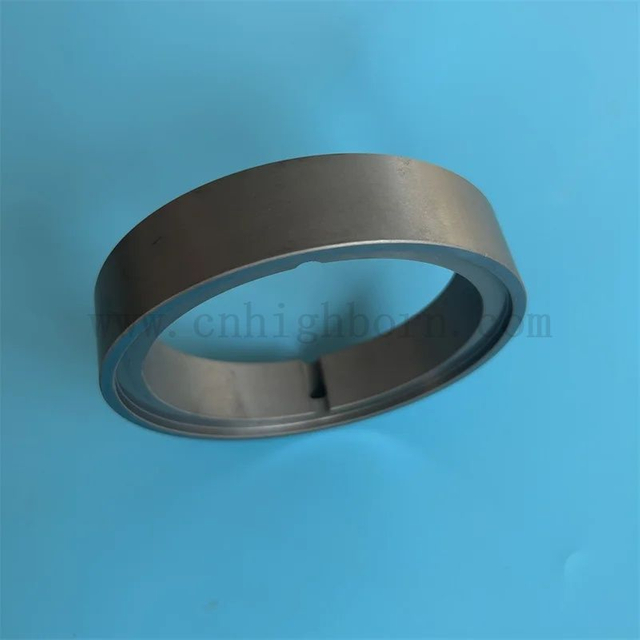 Insulator Silicon Carbide Bush Reaction Sintered Black SiC Ceramic Ring