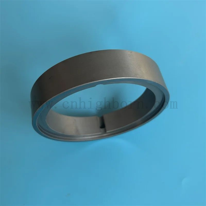 Insulator Silicon Carbide Bush Reaction Sintered Black SiC Ceramic Ring
