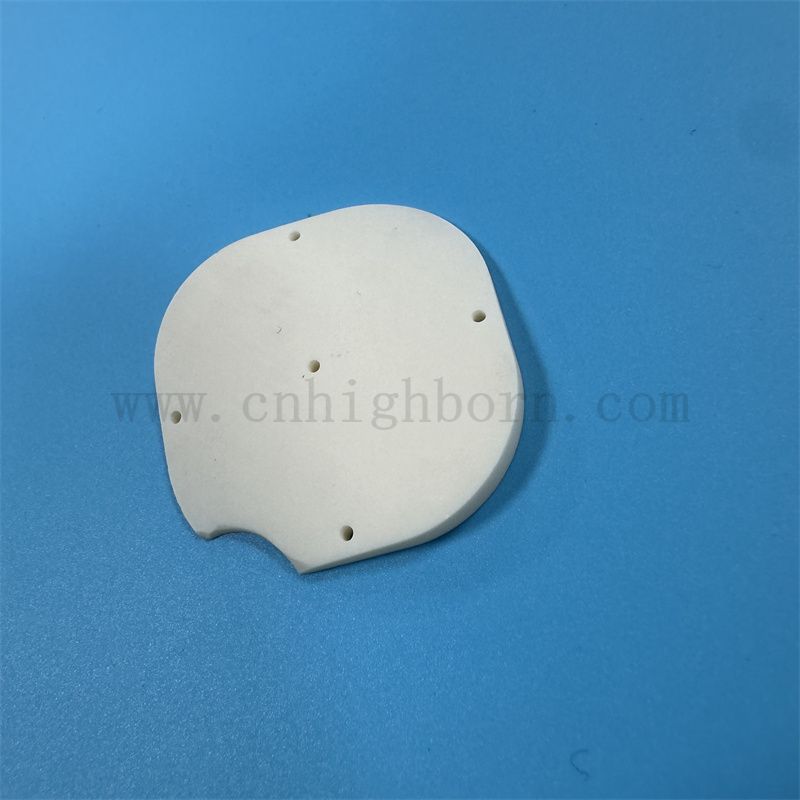 Industrial 99% Alumina Ceramic Custom Processing CNC High-precision Accessories Disc with Hole