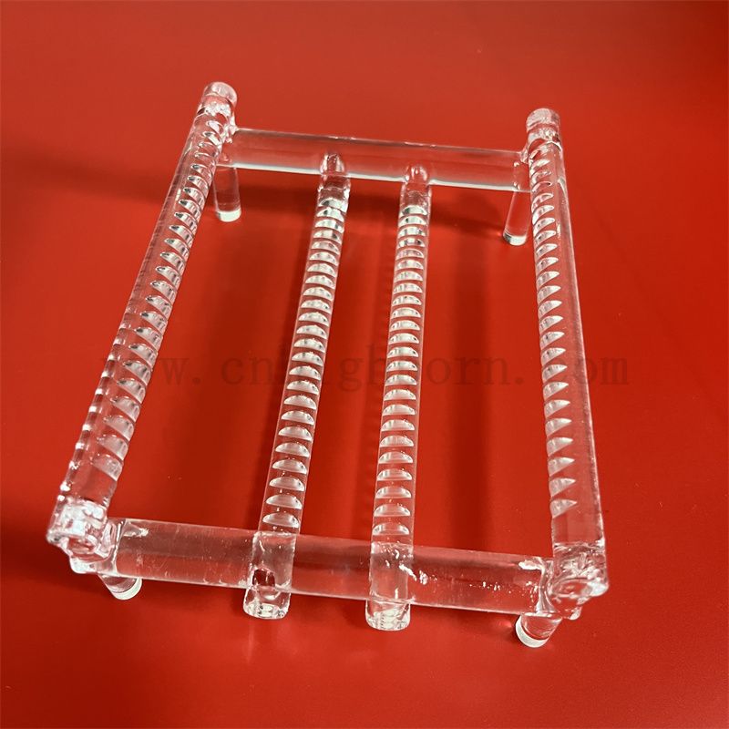 Heat Resistance Customized Lab GlasswareTransparent Fused Silica Quartz Glass Boat