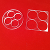 92% Transparent Quartz Glass UV Fused Silica Plate with Laser Drill Holes