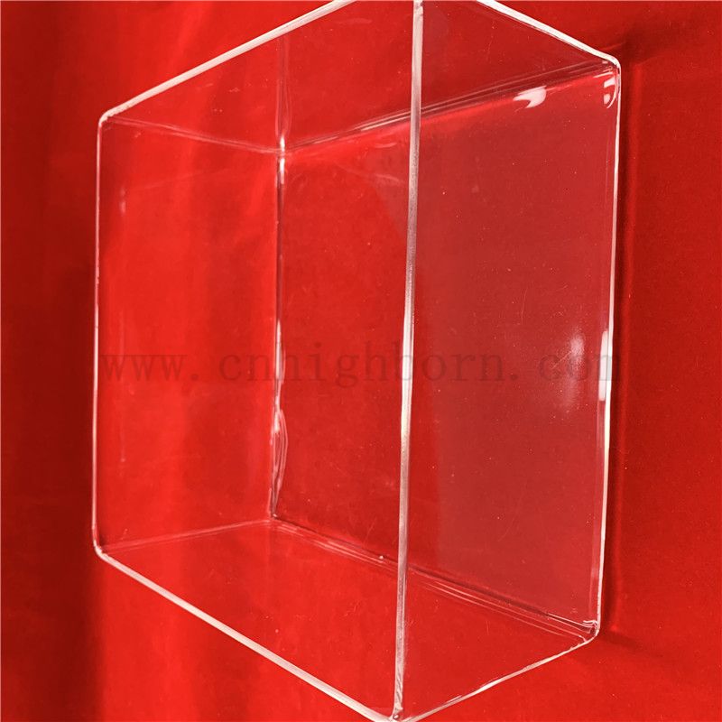 Heat Resistance Customized Clear Fused Silica Quartz Glass Box