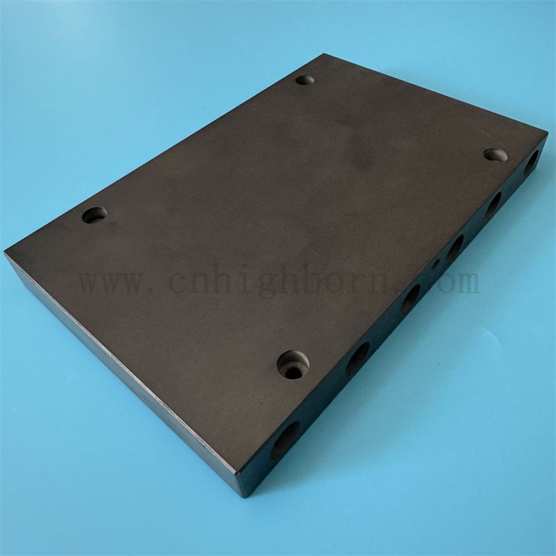 Customized SIC Ceramic Plate Silicon Carbide Board Ceramic Piece with Holes
