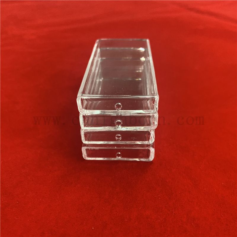 Heat Resistance Clear Customized Fused Quartz Glass Square Tube