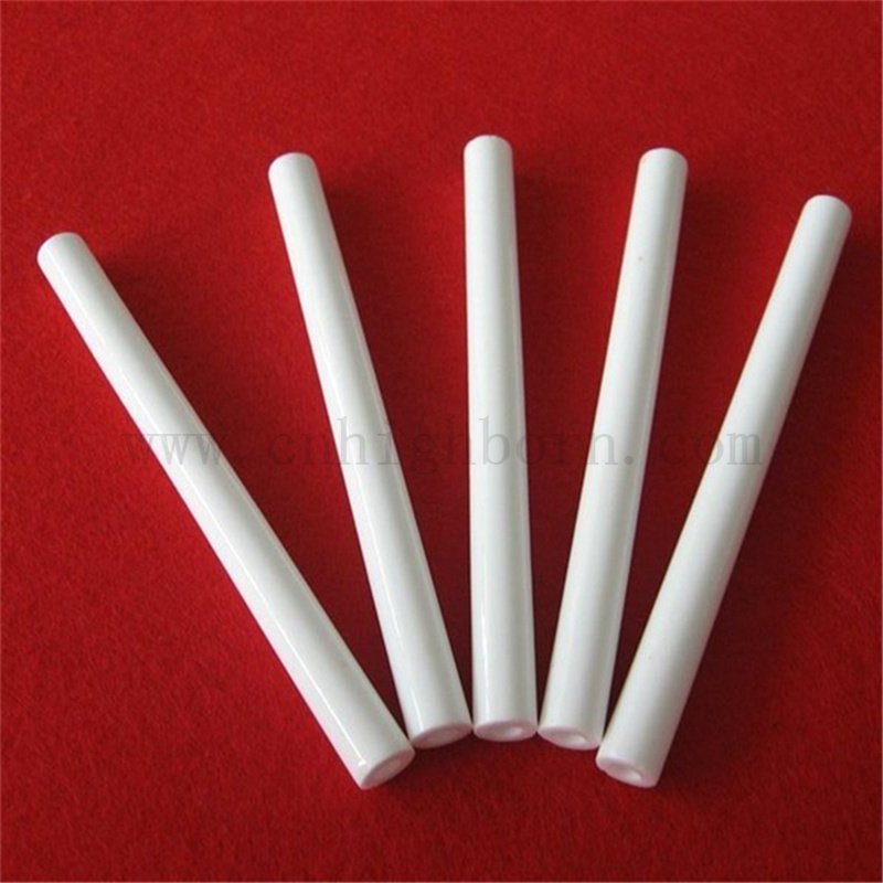 Customized Alumina Electrode Tube Glazed Al2O3 Ceramic Igniter Pipe