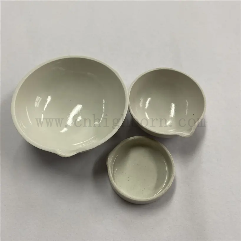 Stock 60mm Laboratory Glazed Porcelain Ceramic Volatile Dish 