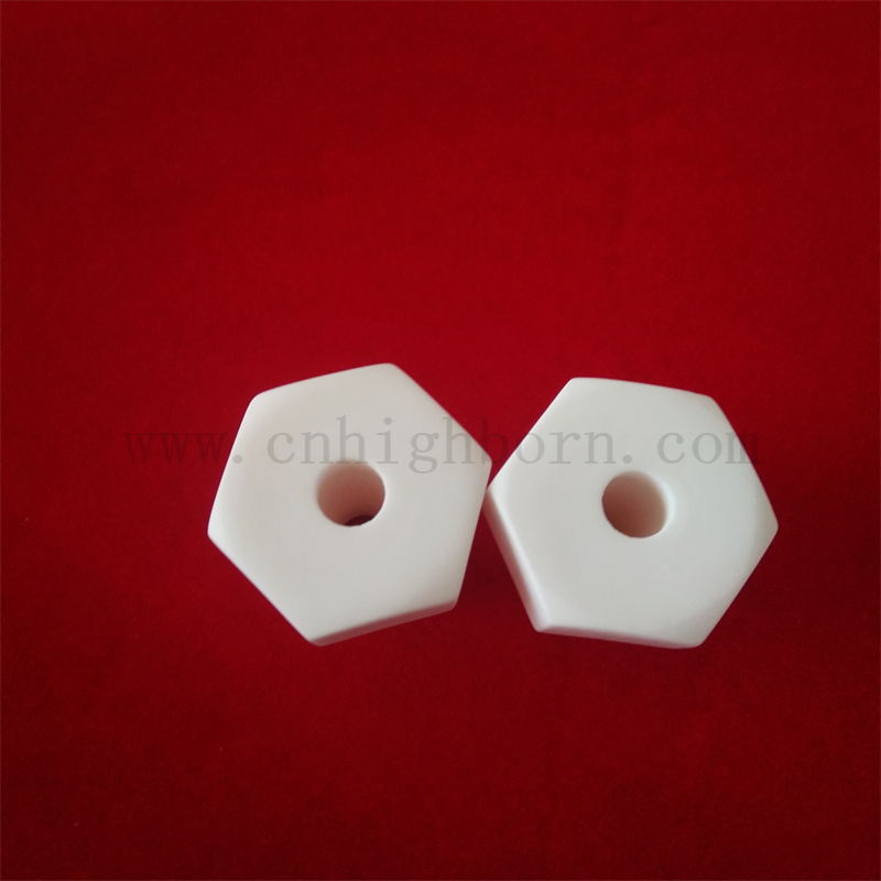 Alumina Ceramic Screw Customized M6 M8 95 Al2O3 Insulation Hexagon Nut