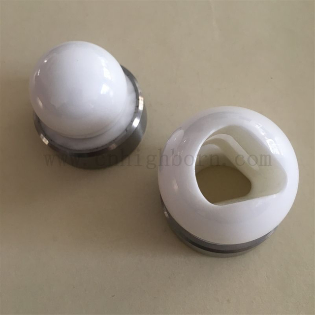 YSZ ZrO2 Zirconia Y-TZP Ceramic Ball Valve with Seat