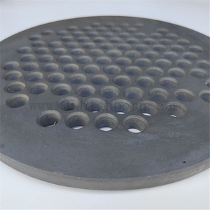 Perforated RBSiC Sheet SiC Air Distribution Plate Silicon Carbide Ceramic Disc for Furnace and Molten Metal Filtration