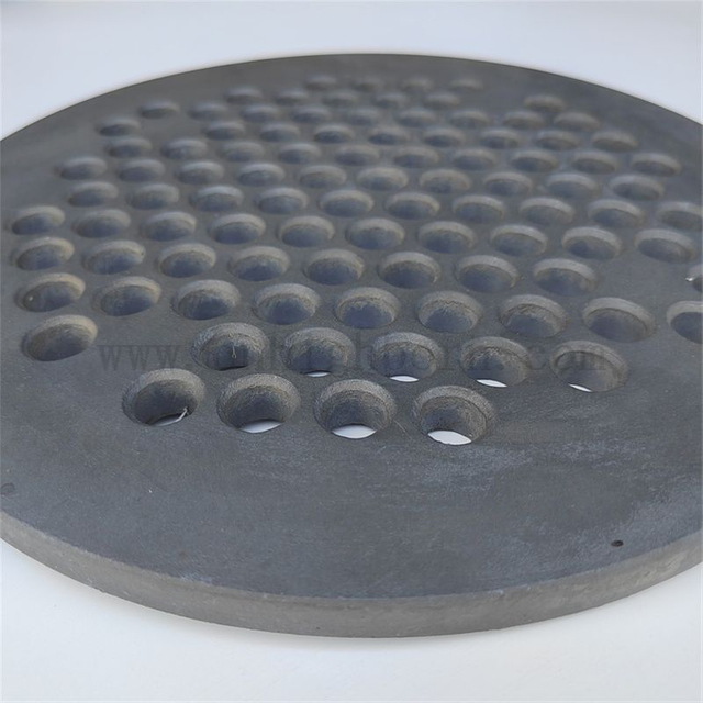 Perforated RBSiC Sheet SiC Air Distribution Plate Silicon Carbide Ceramic Disc for Furnace and Molten Metal Filtration