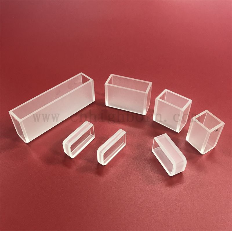  Two Sides Clear Customized Fused Silica Quartz Glass Cuvette