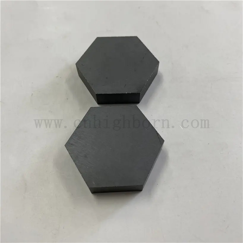 Customized Hexagon Boron Carbide Ceramic Bulletproof Plate B4C Ceramic Tile