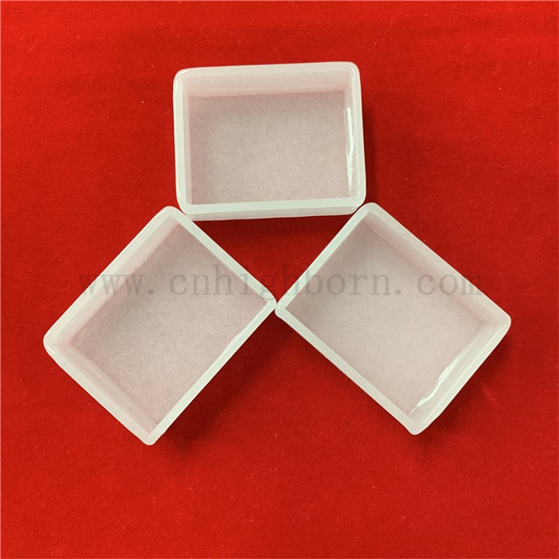 Translucent Customized Square Shape Opaque Quartz Glass Crucible