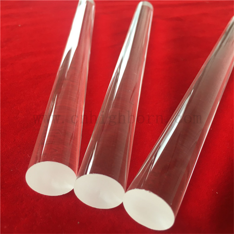 Round Customized Transparent Fused Silica Quartz Glass Rod
