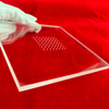 Annealing And Dehydroxylation Polishing of Transparent Quartz Plate with Holes
