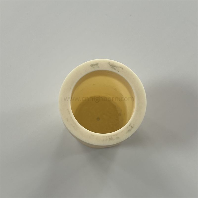 Customized Al2O3 Part 99% Alumina Ceramic Crucible with Flange 
