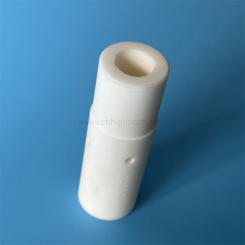 99% Al2O3 Tube Alumina Ceramic Pump Tube with Hole