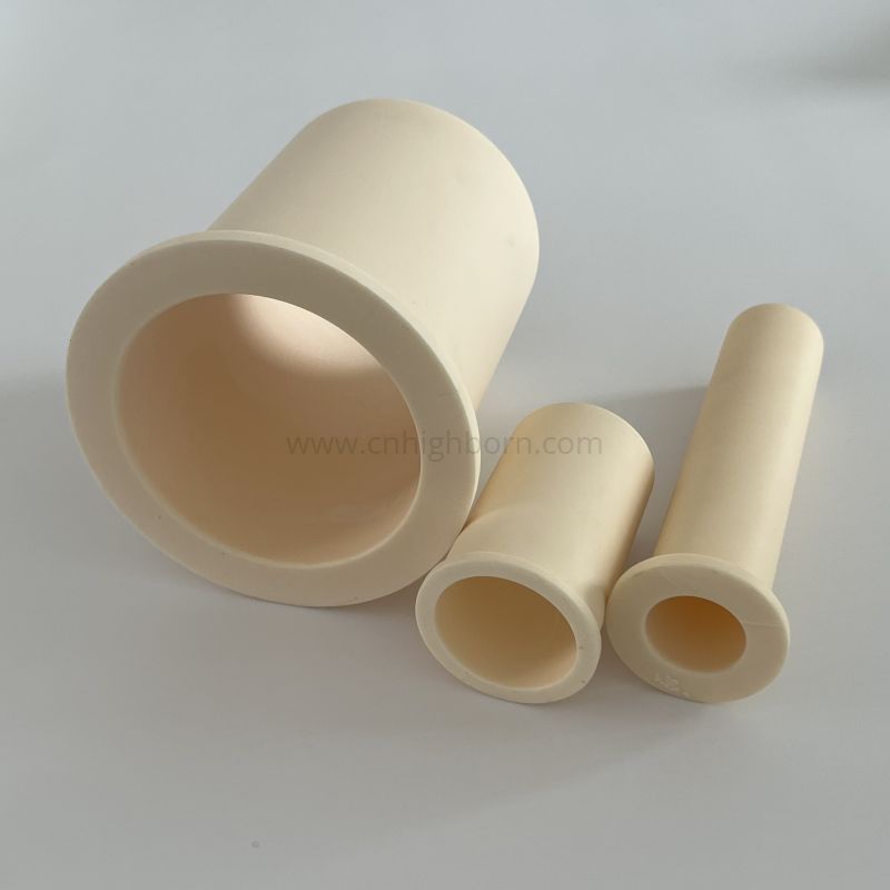 Customized Al2O3 Part Industrial Alumina Flange Ceramic Sleeve