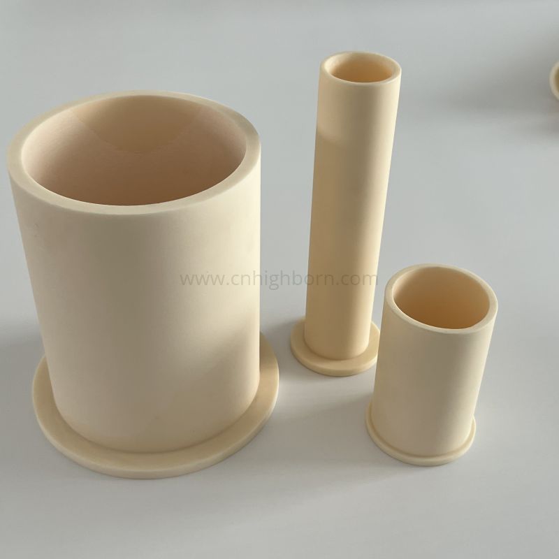 Customized Al2O3 Part Industrial Alumina Flange Ceramic Sleeve