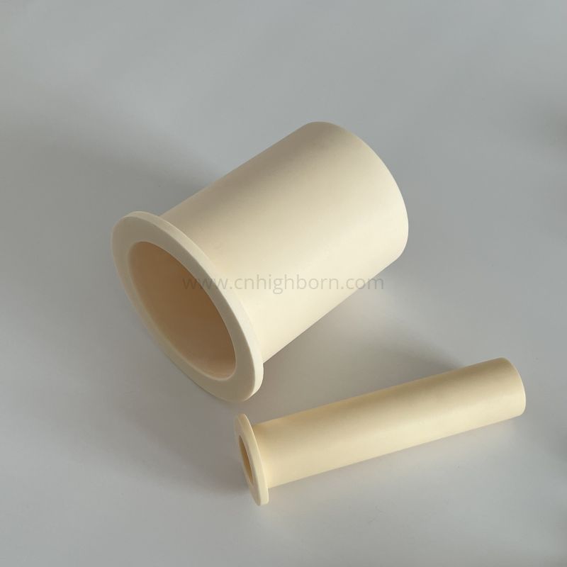 Customized Al2O3 Part Industrial Alumina Flange Ceramic Sleeve
