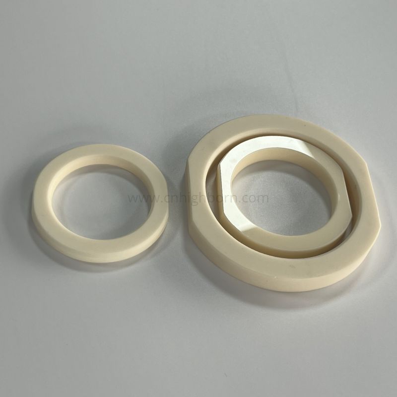 Customized Polished Alumina Al2O3 Ceramic Ring Disc Washer