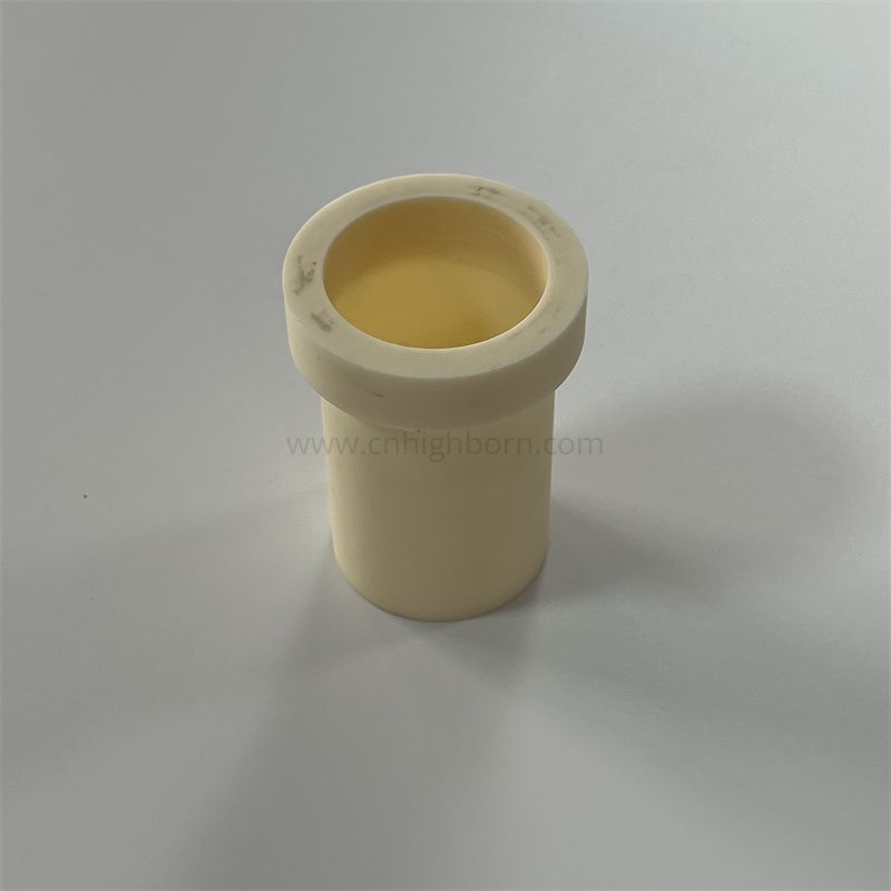 Customized Al2O3 Part 99% Alumina Ceramic Crucible with Flange 