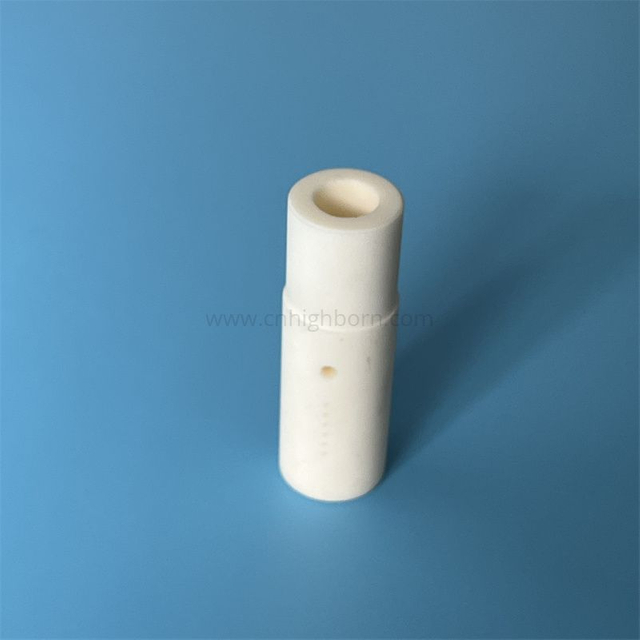 99% Al2O3 Tube Alumina Ceramic Pump Tube with Hole