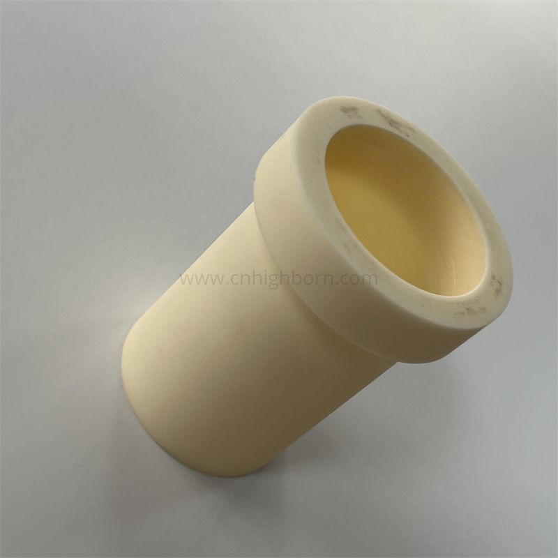 Customized Al2O3 Part 99% Alumina Ceramic Crucible with Flange 