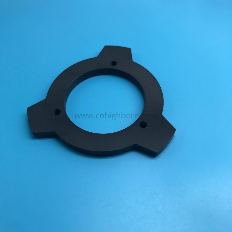 CNC Machined Silicon Nitride Si3N4 Ceramic Flange Ring 